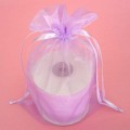 Flat Organza Gift Bag with 2 Satin Ribbon Lavender 10/PK